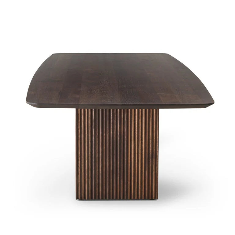 Regent Classico Solid Wood Dining Table – Brown Finish, Contemporary Design by J.L.HOME DECOR
