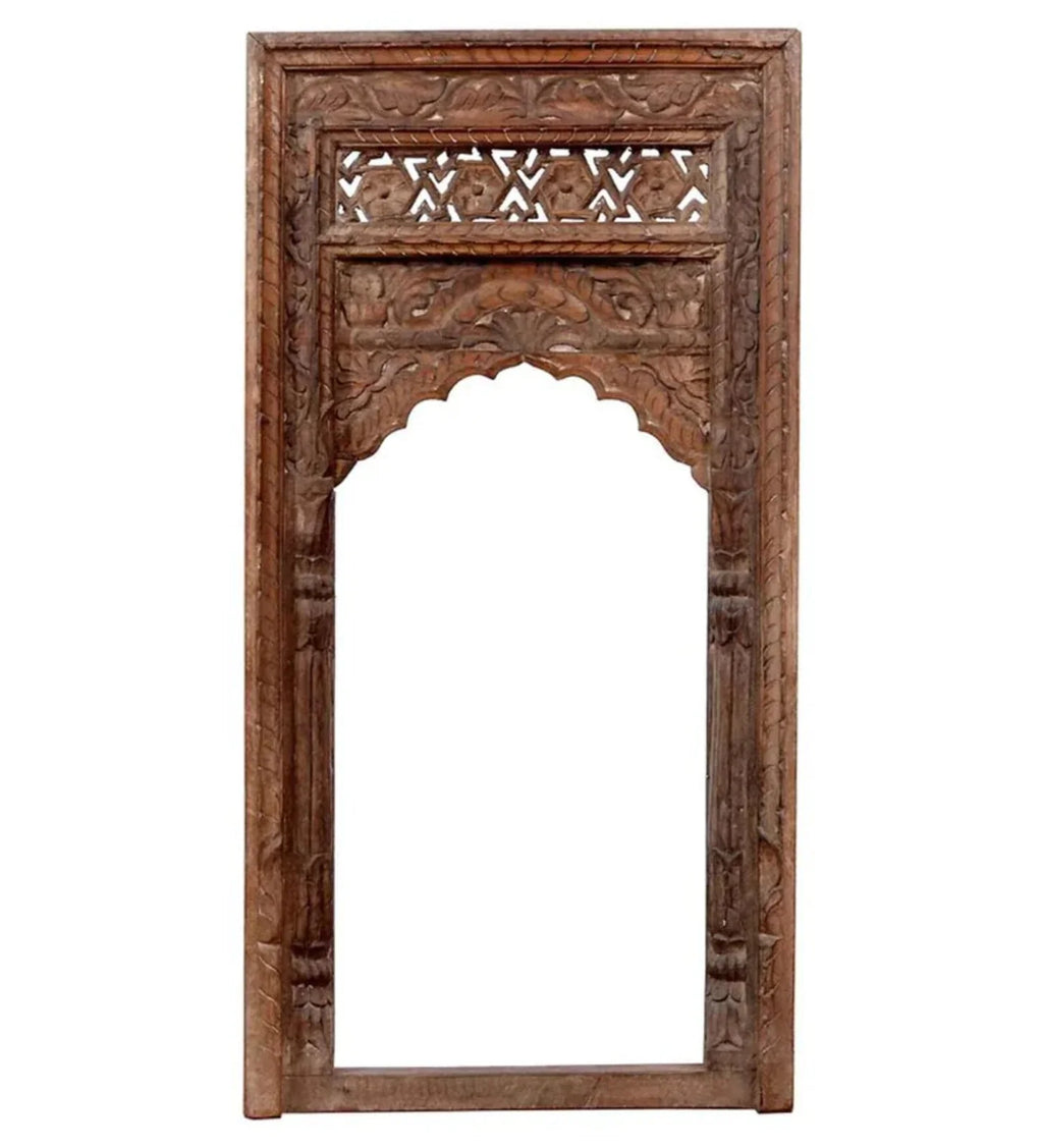 hand carved mirror, wooden frame mirror, walnut mirror, whitewash mirror, mehrab arch mirror, arched mirror, jali lattice mirror, full length mirror, wall mirror, entryway mirror, narrow mirror, decorative mirror, indian furniture, handmade mirror, artisan made mirror, premium wood mirror, quality mirror, durable mirror, sturdy mirror, timeless mirror, elegant mirror, statement mirror, ornate mirror, unique mirror, sculptural mirror, focal piece mirror, handcrafted in india, sustainable wood furniture, mehr