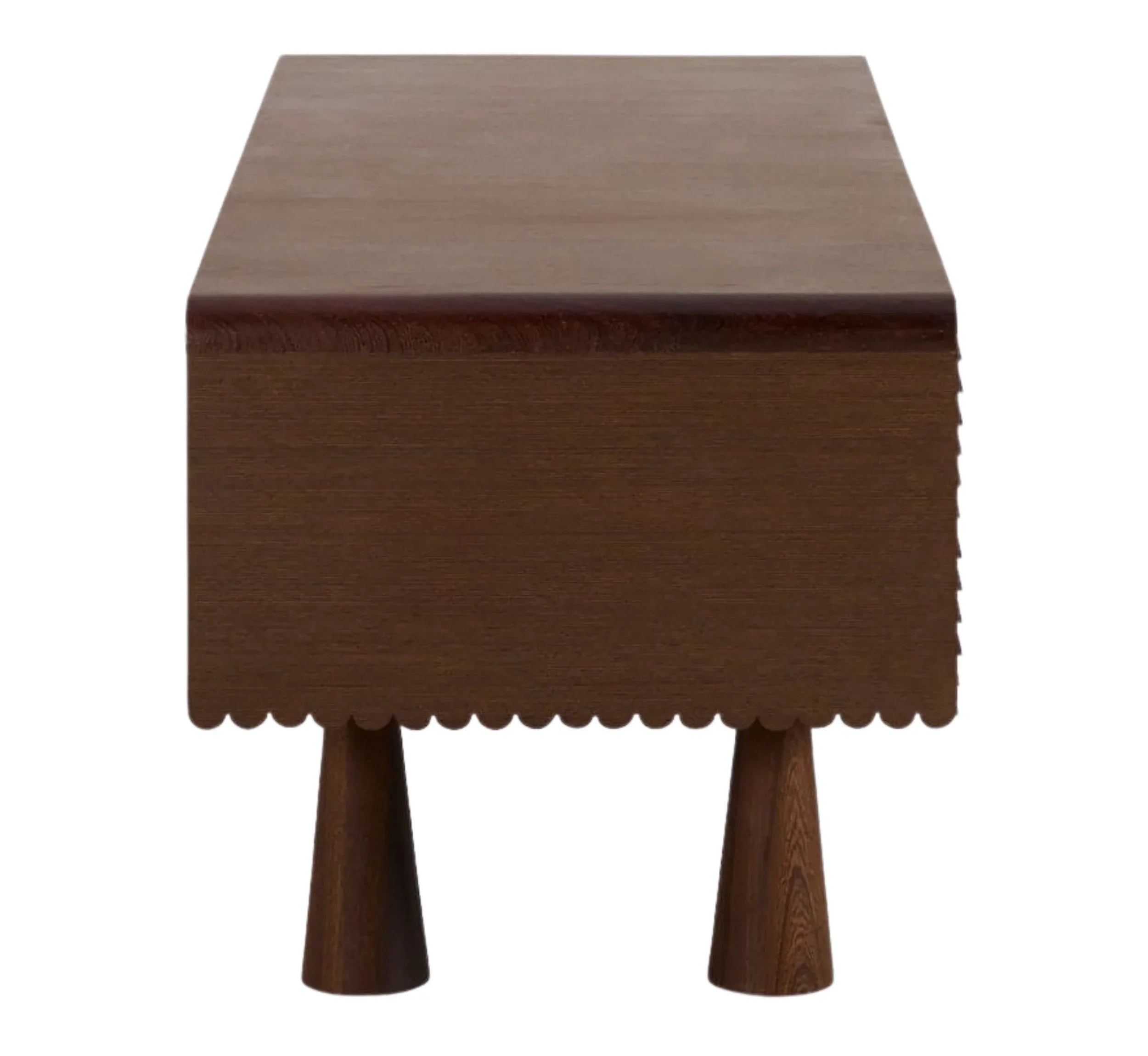 MangoNest Solid Mango Wood Center Table with 2 Drawers – Dark Walnut Finish, Handcrafted by J.L.HOME DECOR