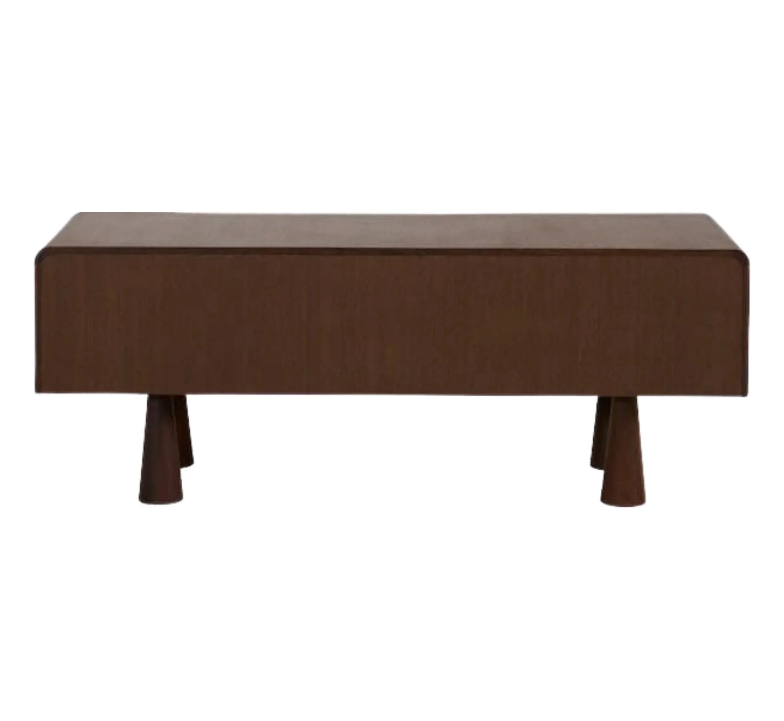 MangoNest Solid Mango Wood Center Table with 2 Drawers – Dark Walnut Finish, Handcrafted by J.L.HOME DECOR