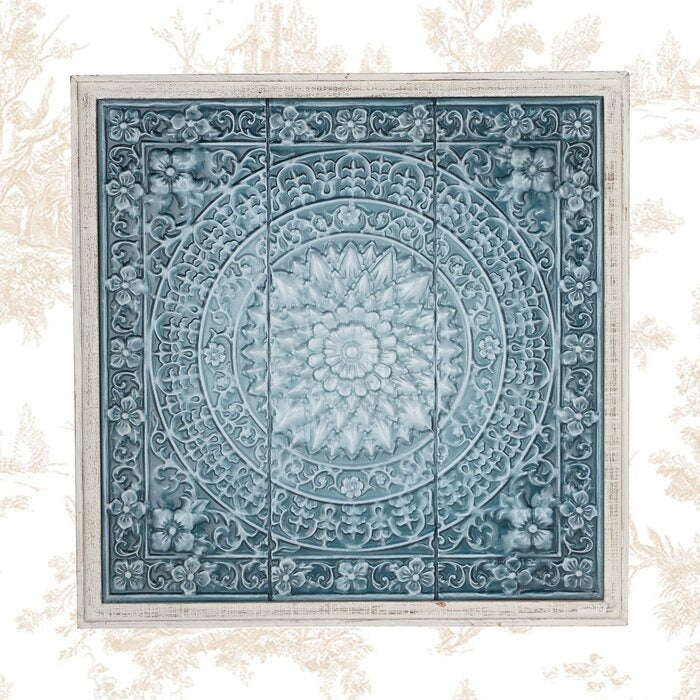 Heritage Crest Carved Wooden Panels | Rustic Antique Wall Decor