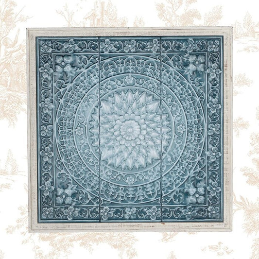 Heritage Crest Carved Wooden Panels | Rustic Antique Wall Decor