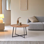 "Modern rattan coffee table paired with a stylish cane coffee table, showcasing intricate designs. Wooden center table design with a glass top, square center table design, and nesting coffee table options displayed. Featuring coffee tables with stools, small coffee tables for compact spaces, and elegant round coffee table designs. Highlighting modern tea table design, wooden centre table for living room, and coffee table with storage. The setup includes sofa table with glass, small table for living room, an