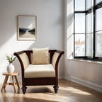 MID CENTURY DESIGNER WOODEN RATTAN CANE SOFA WITH CUSHION - MAKE YOUR COMBINATION !