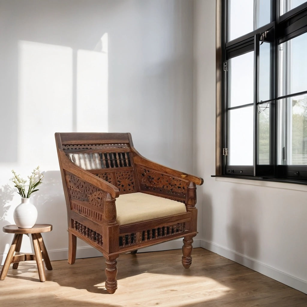 TRADITIONAL STYLE SOLID SHEESHAM WOOD SOFA SET FURNITURE - MAKE YOUR COMBINATION !