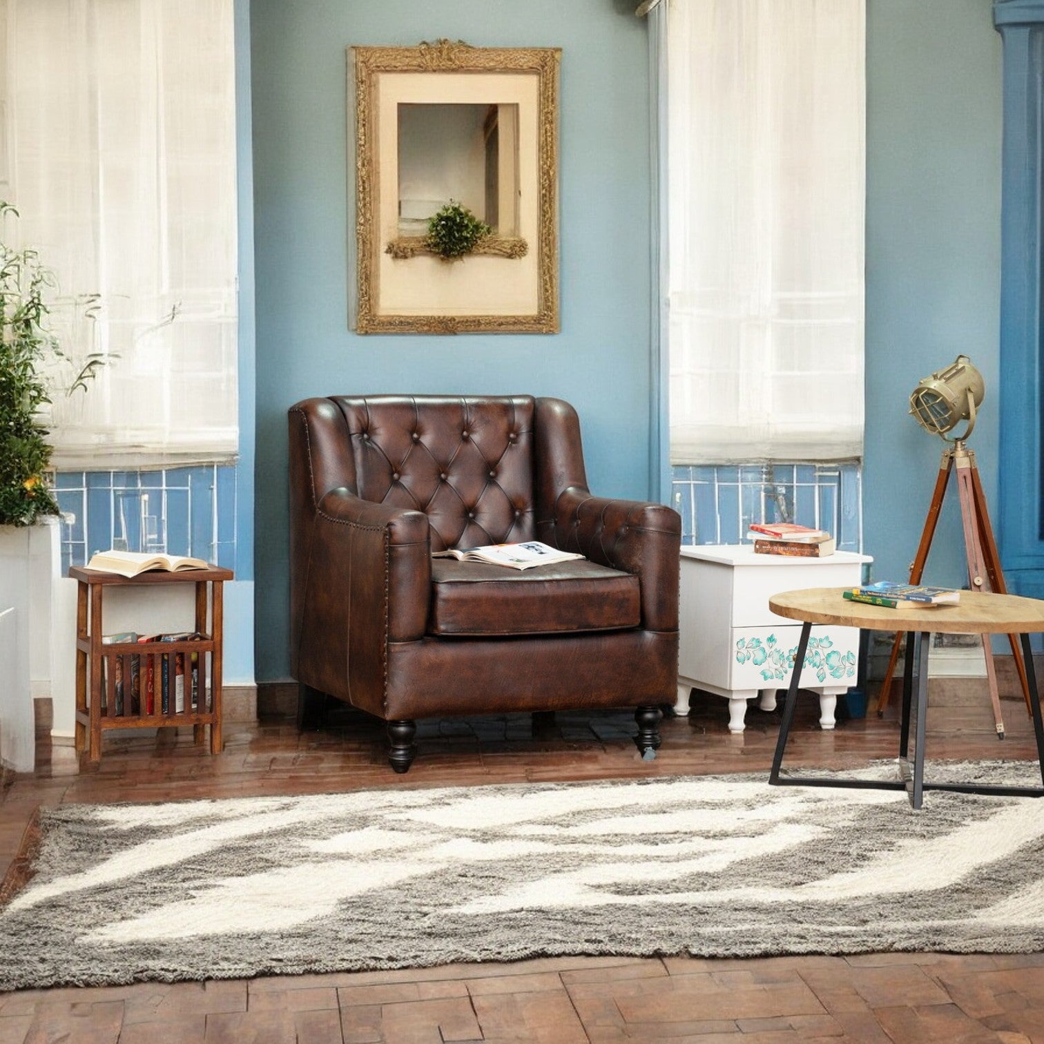 Sofa in a modern living room setting.
