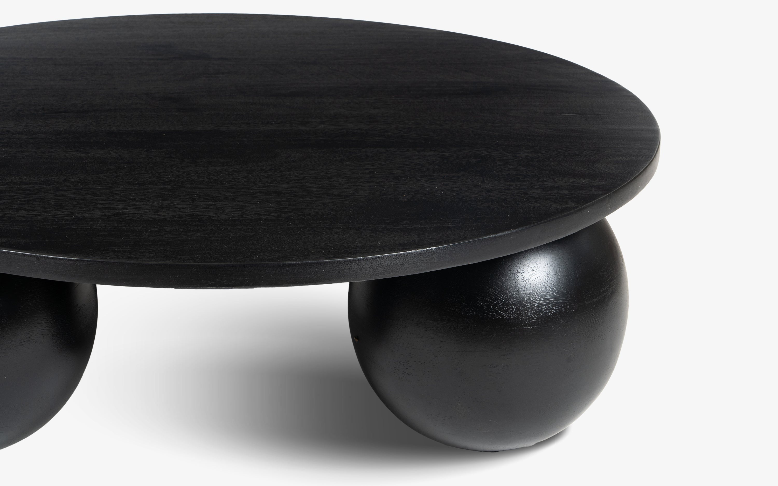 Orb Round Coffee Table | Handcrafted Mango Wood Living Room Centerpiece | J.L.HOME DECOR