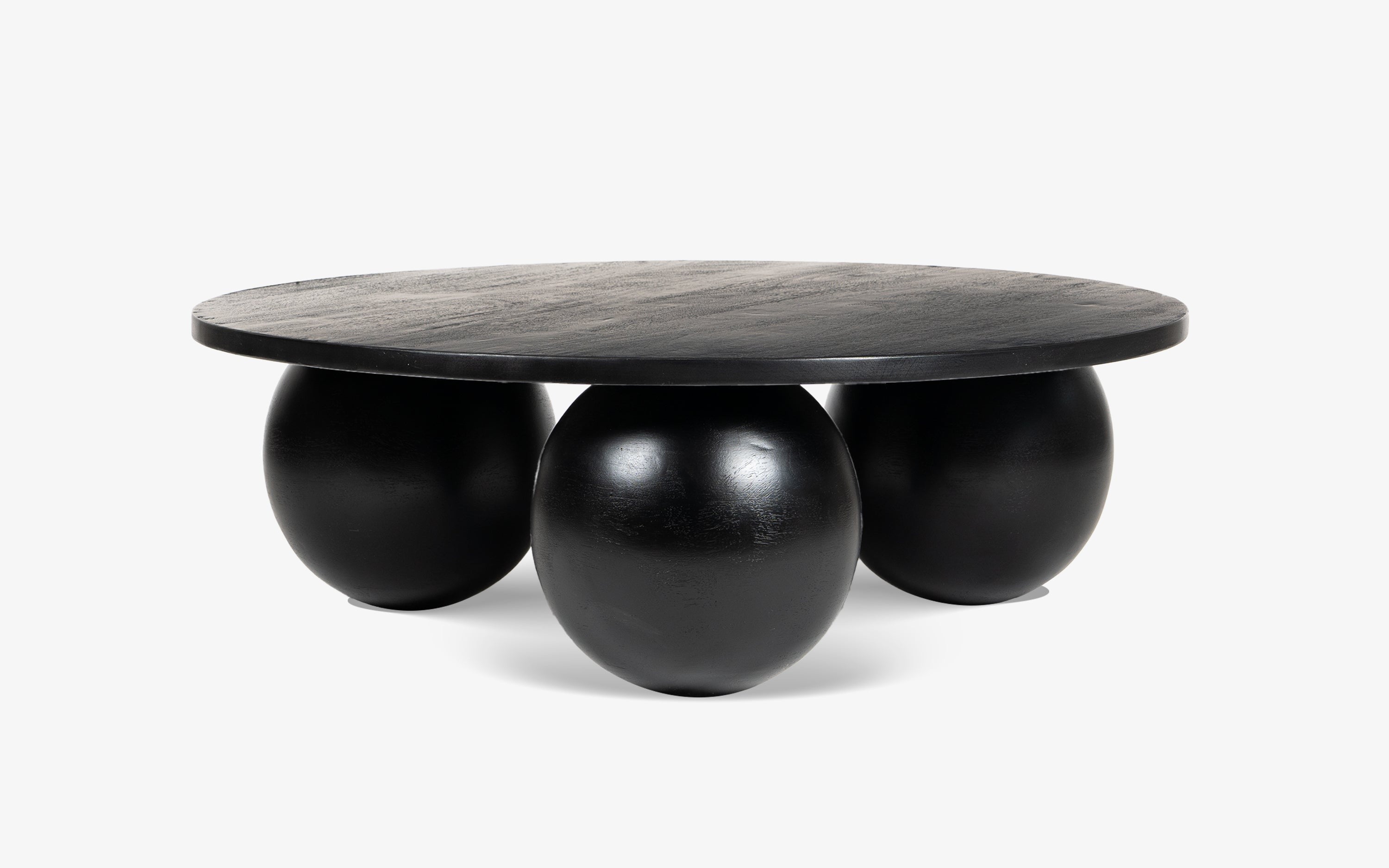 Orb Round Coffee Table | Handcrafted Mango Wood Living Room Centerpiece | J.L.HOME DECOR
