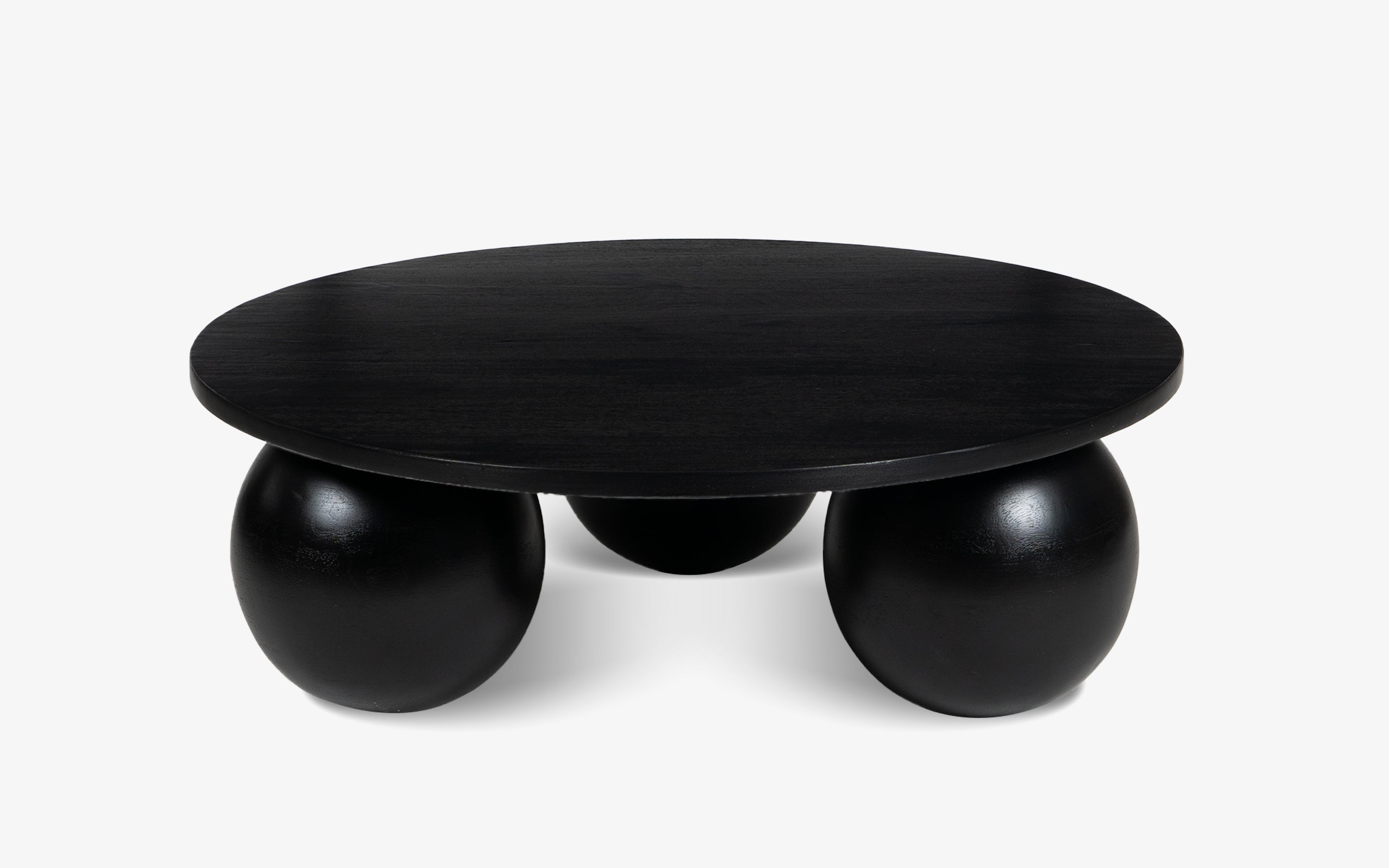 Orb Round Coffee Table | Handcrafted Mango Wood Living Room Centerpiece | J.L.HOME DECOR