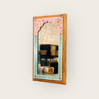 Blush Blossoms: 25x46cm Handpainted Pink Mirror