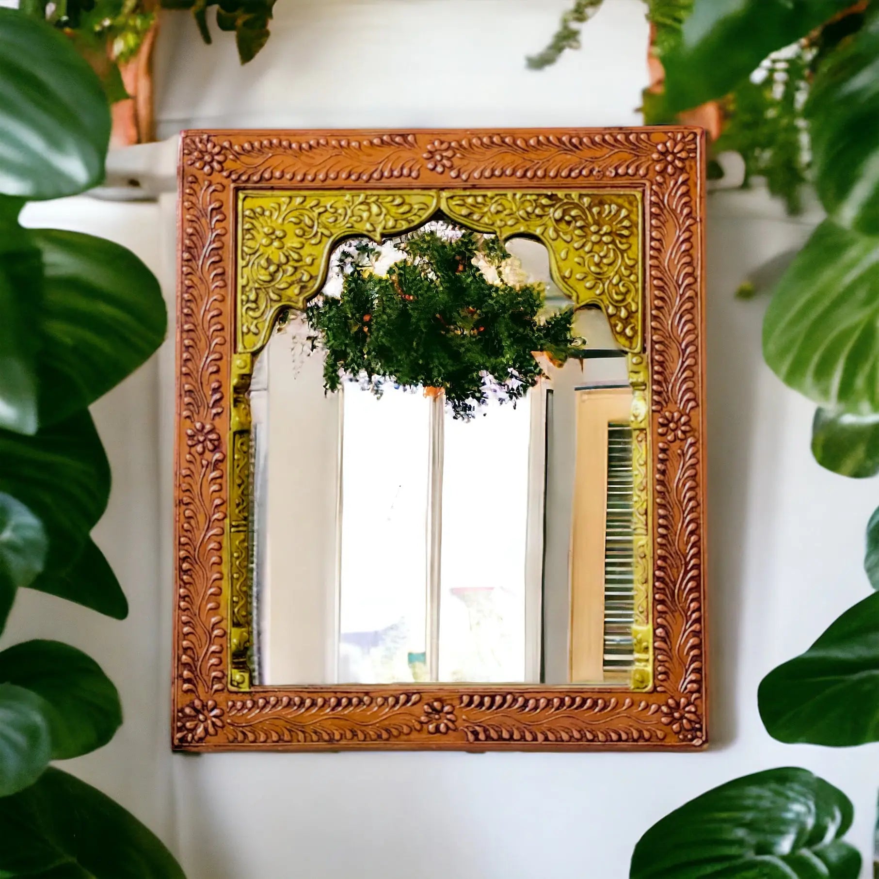 Aesthetic Mirror | Mirror Design | Heritage Echoes: Vintage Handpainted Mehrab Mirror (35x40cm) Mirror  aesthetic mirror jlhomedecor2021.myshopify.com