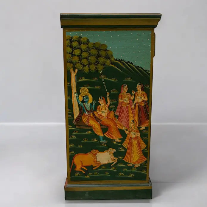 Rajasthani Painting Solid Wood Sideboard Cabinet  Antique Rajasthani Sideboard jlhomedecor2021.myshopify.com