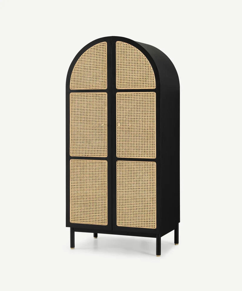 Raven Rattan Solid Wood Wardrobe