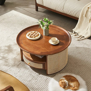 Rosewood wooden center table design & Rattan coffee table furniture | elegant furniture