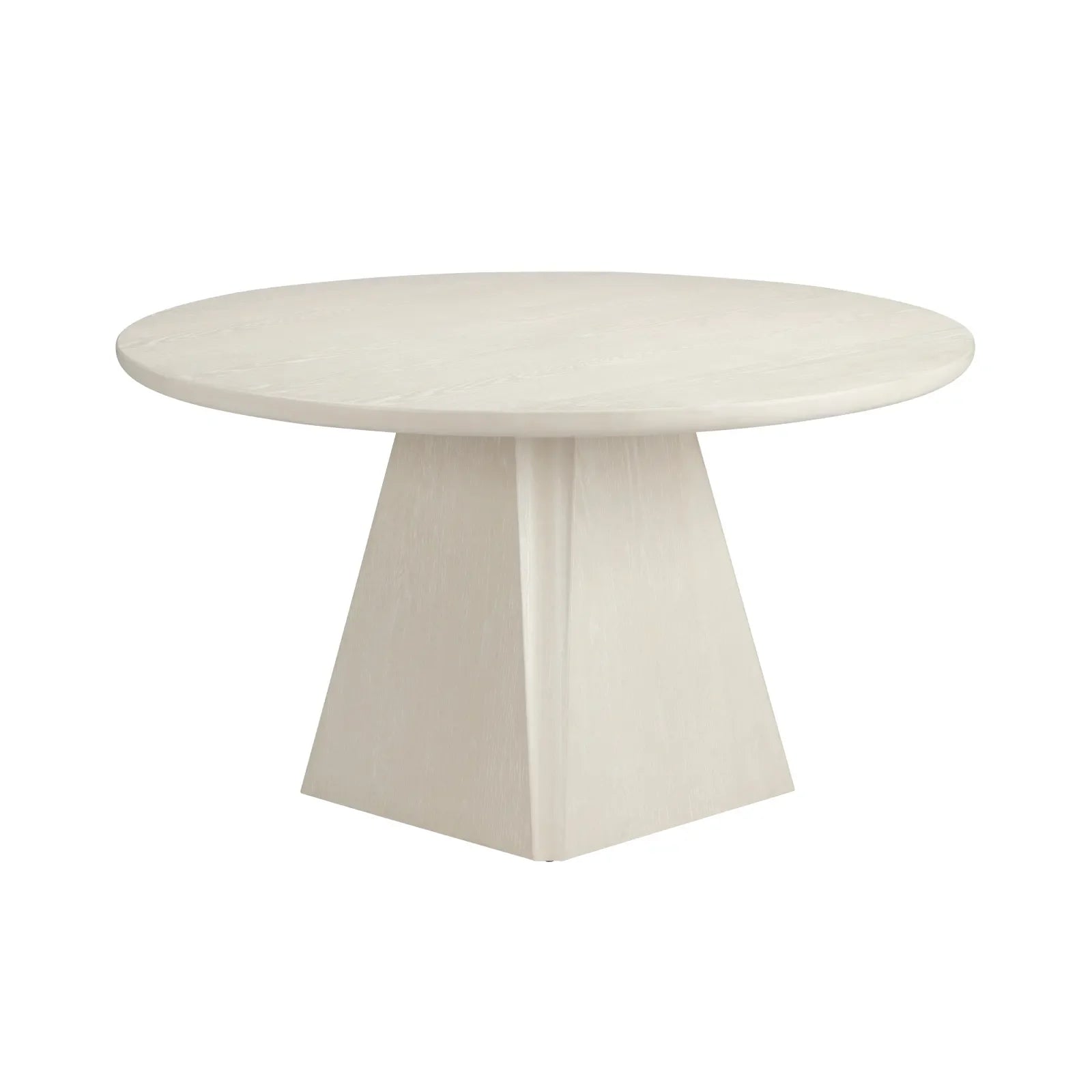 Round whitewash dining table 