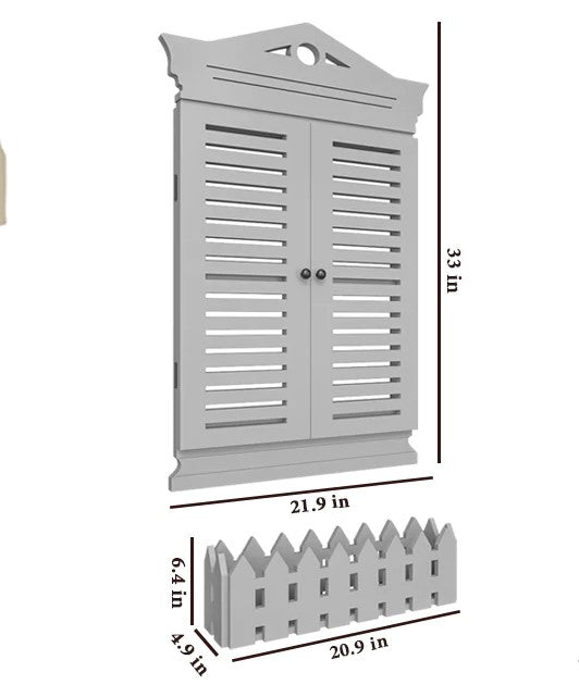 Designer Garden Window Wooden Wall Decor