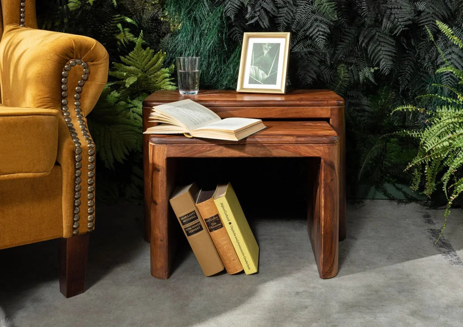 Side table Sheesham 59x30x41 walnut End Table Antique Wooden Furniture jlhomedecor2021.myshopify.com