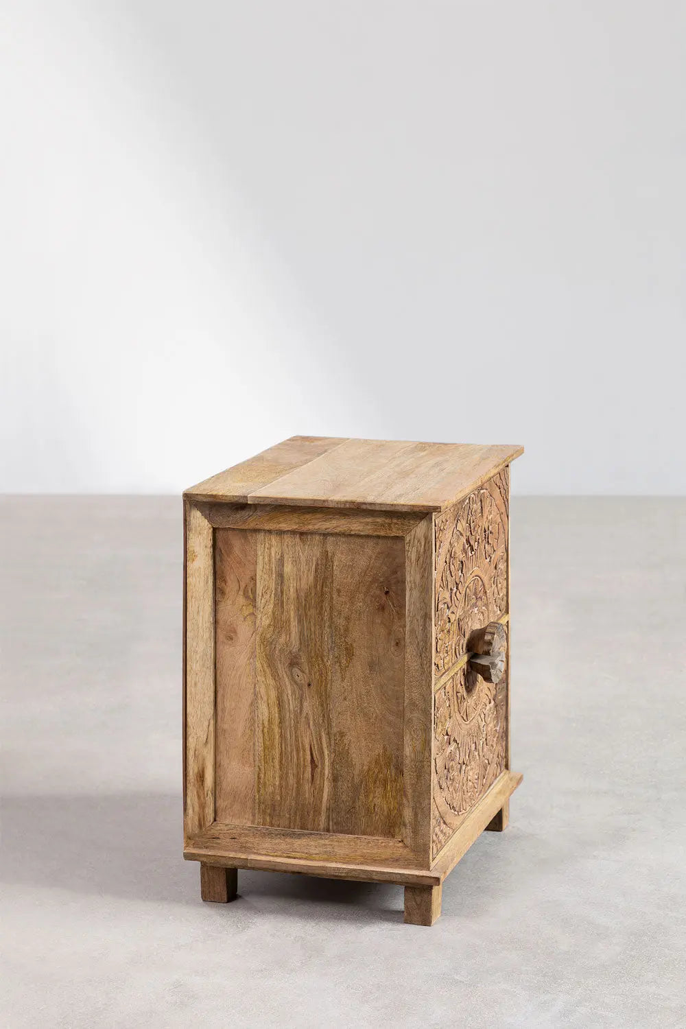 Stylish Functional Mango Wood Bedside Table Bedside Table artisan craftsmanship jlhomedecor2021.myshopify.com