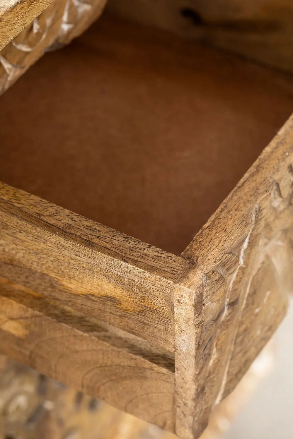 Stylish Mango Wood Bedside Table Bedside Table Artisan Craftsmanship jlhomedecor2021.myshopify.com