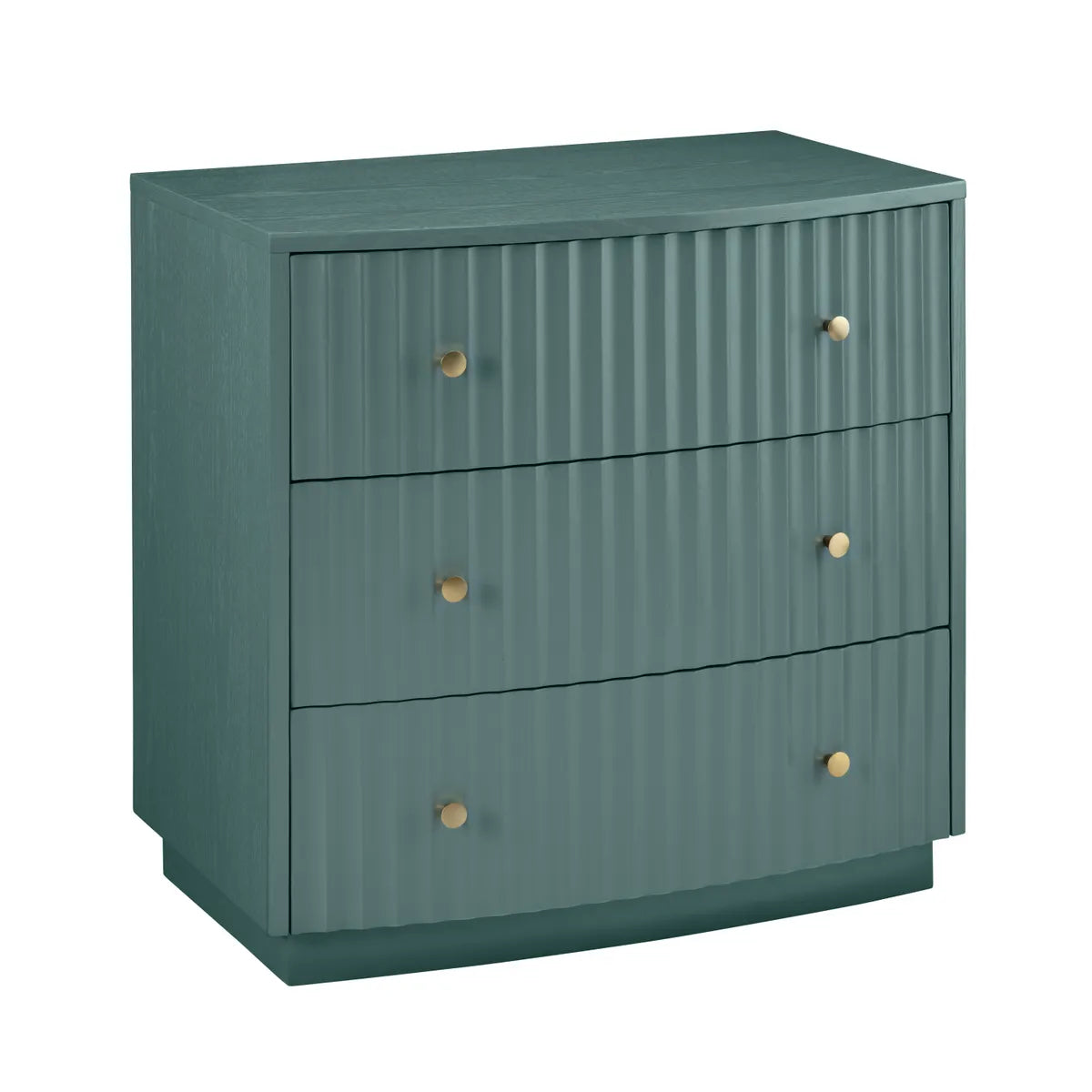 Teal three drawer chest