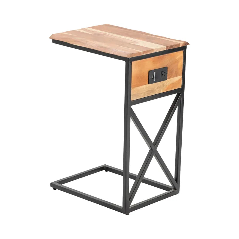 USB charging side table