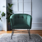 Chair in Emerald Green Velvet | Diniaing chair | wooden chair | living room chairs | wooden chair design | cafe chairs | accent chairs