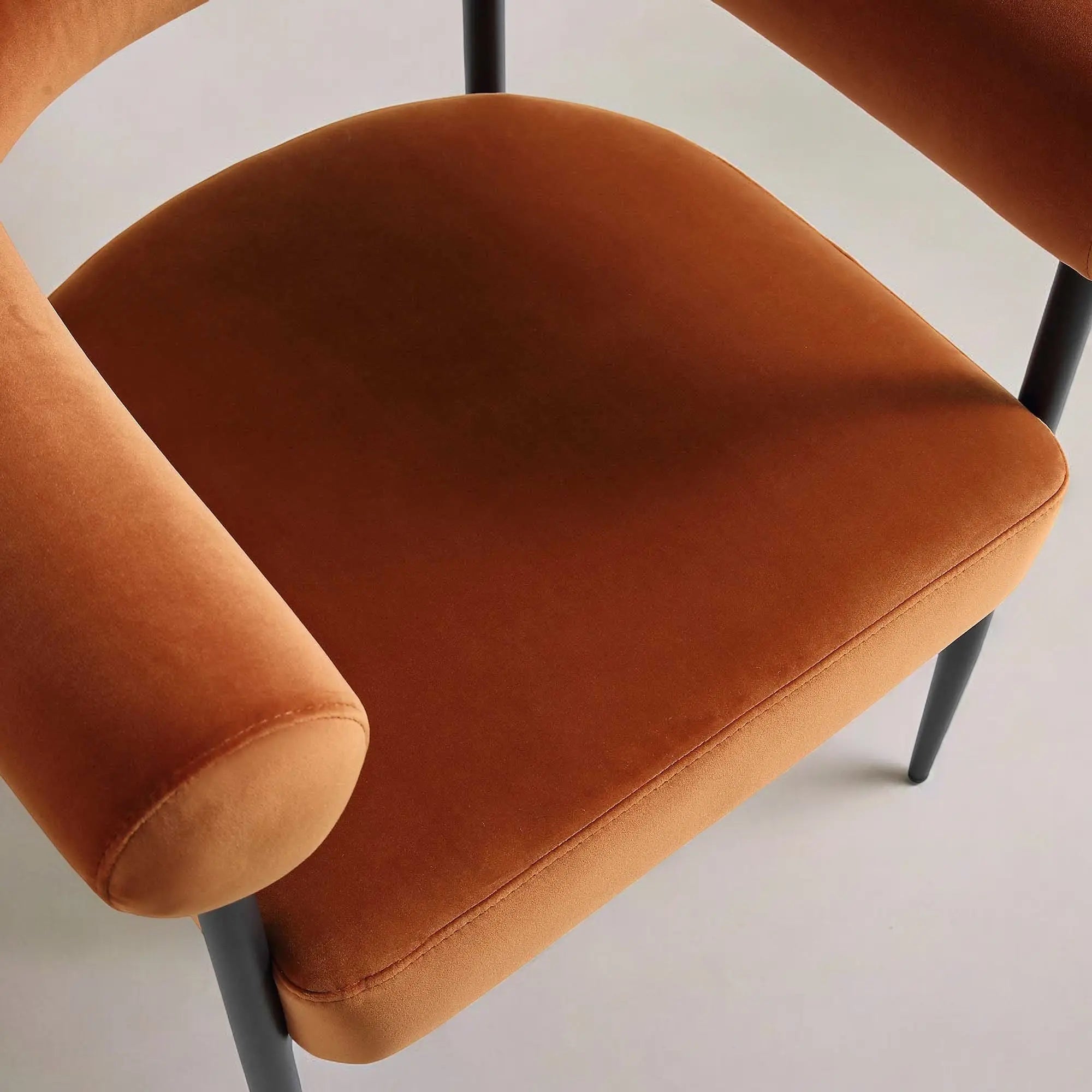 Velvet Dining Chair with Black Legs Chair  4 seater dining table with chairs jlhomedecor2021.myshopify.com