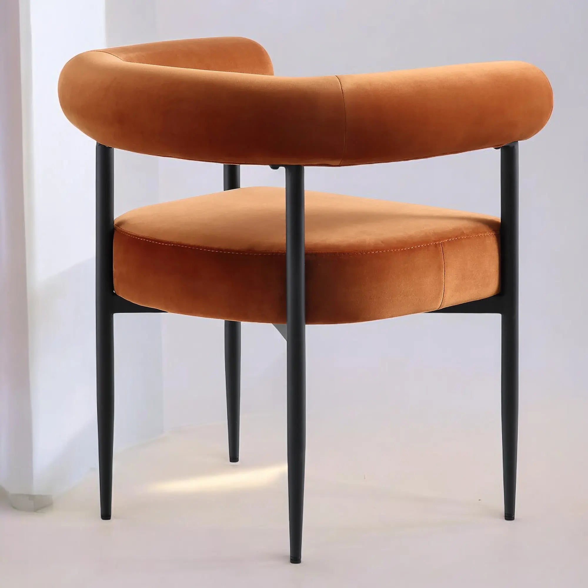 Velvet Dining Chair with Black Legs Chair  4 seater dining table with chairs jlhomedecor2021.myshopify.com