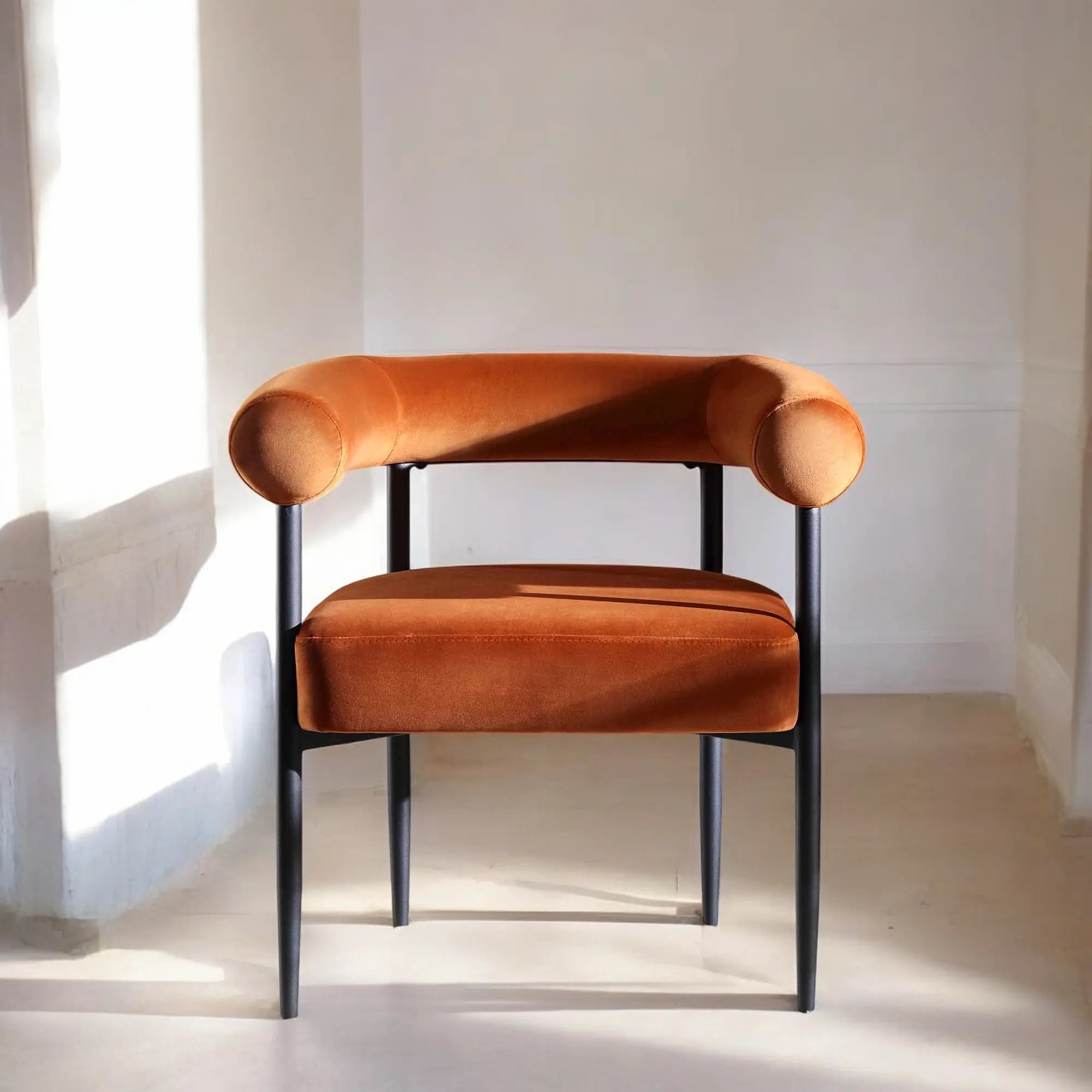 Velvet Dining Chair with Black Legs Chair  4 seater dining table with chairs jlhomedecor2021.myshopify.com