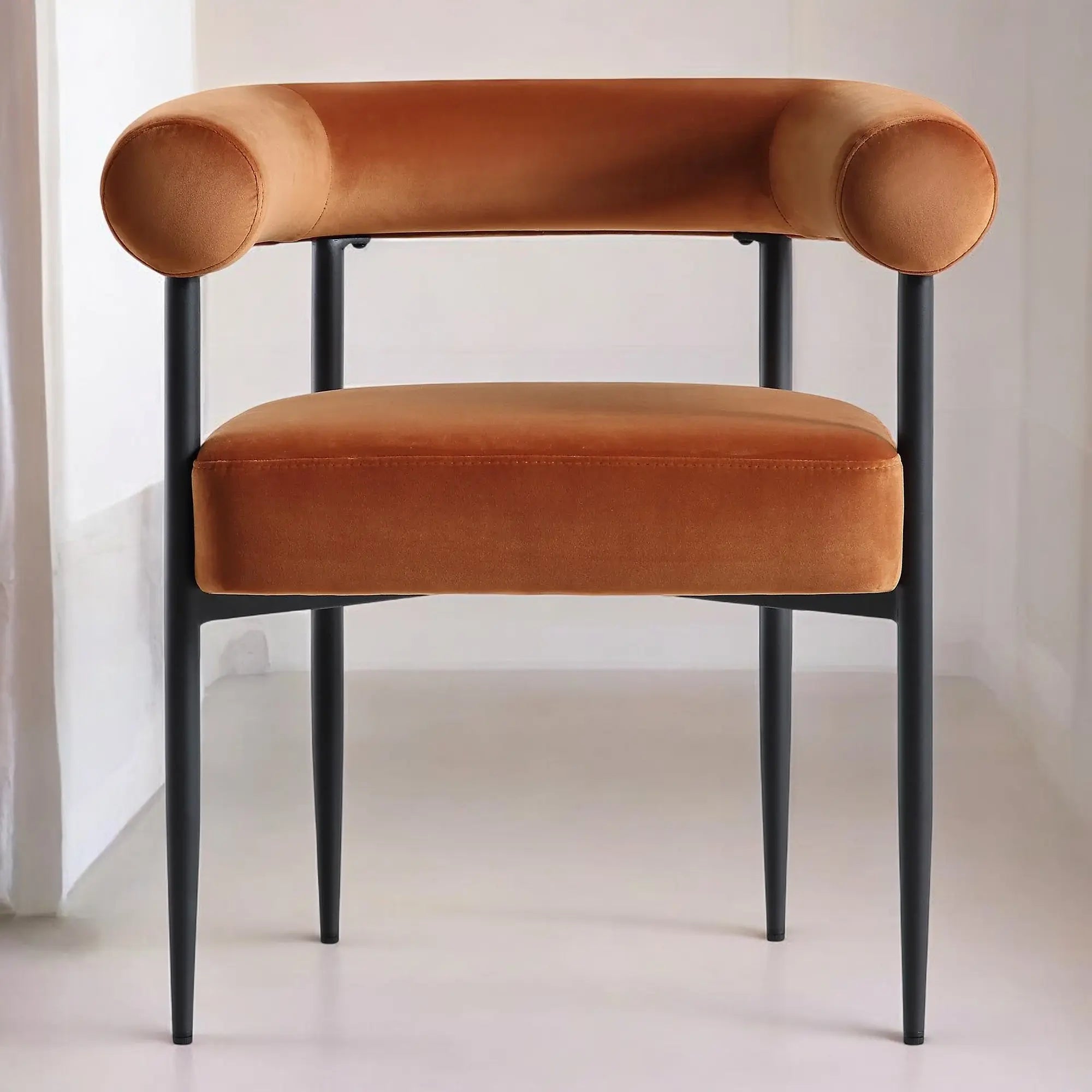 Velvet Dining Chair with Black Legs Chair  4 seater dining table with chairs jlhomedecor2021.myshopify.com