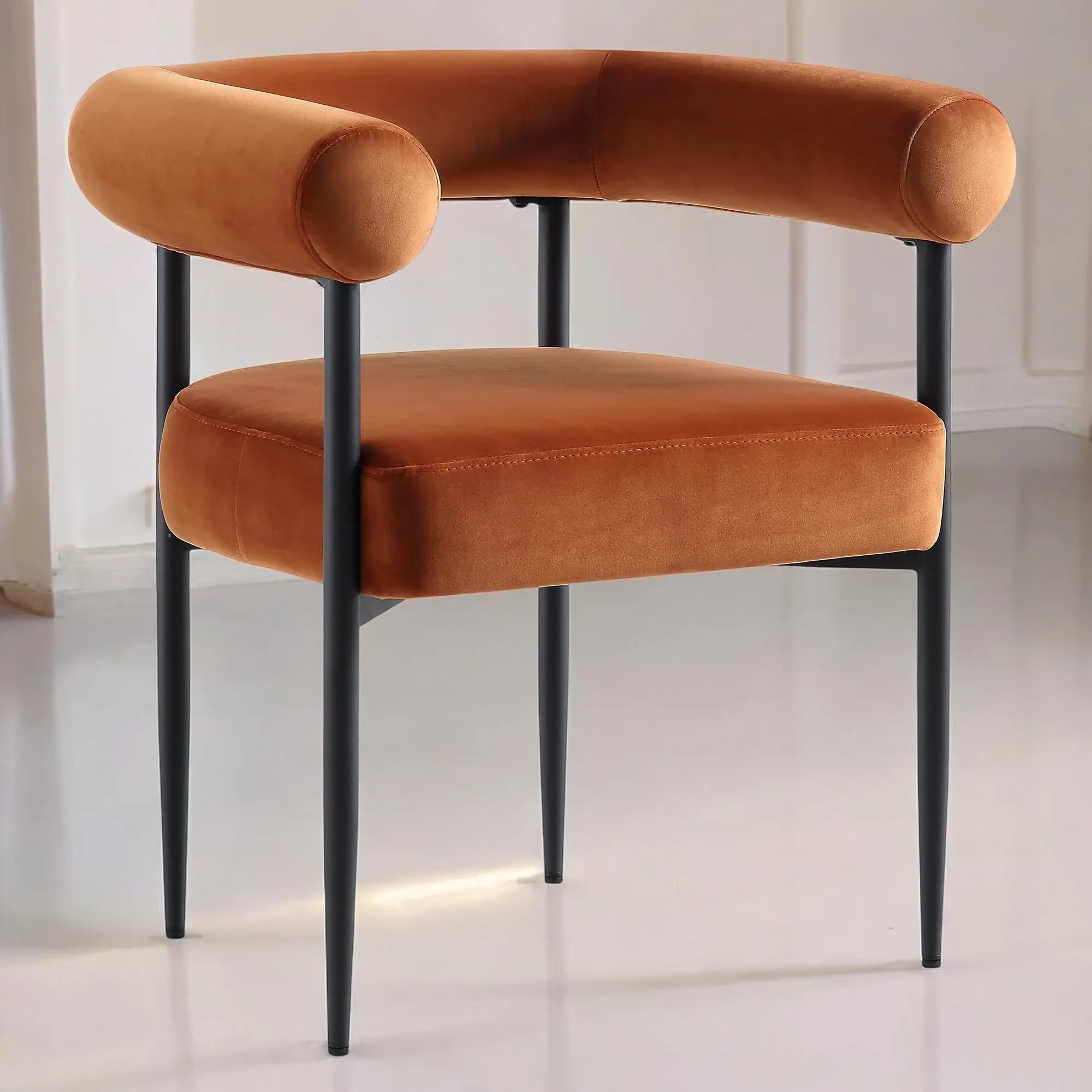 Velvet Dining Chair with Black Legs Chair  4 seater dining table with chairs jlhomedecor2021.myshopify.com