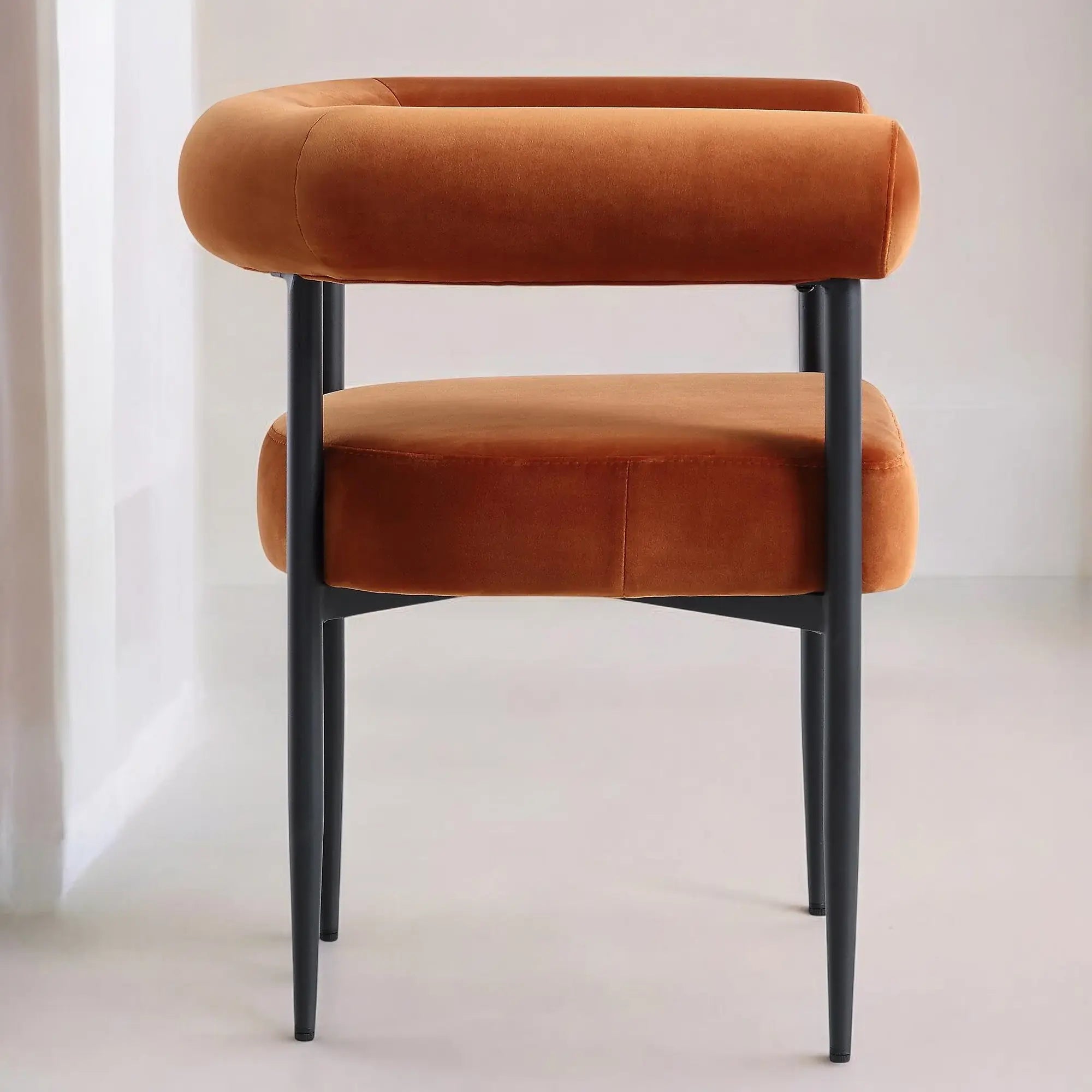 Velvet Dining Chair with Black Legs Chair  4 seater dining table with chairs jlhomedecor2021.myshopify.com