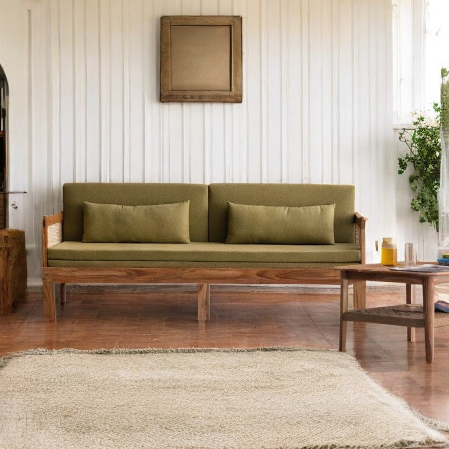 Wooden & Cane Sofa Cum Bed |sofa come bed|sofa bed|couch bed|sleeper sofa|day bed|sofa bed couch,