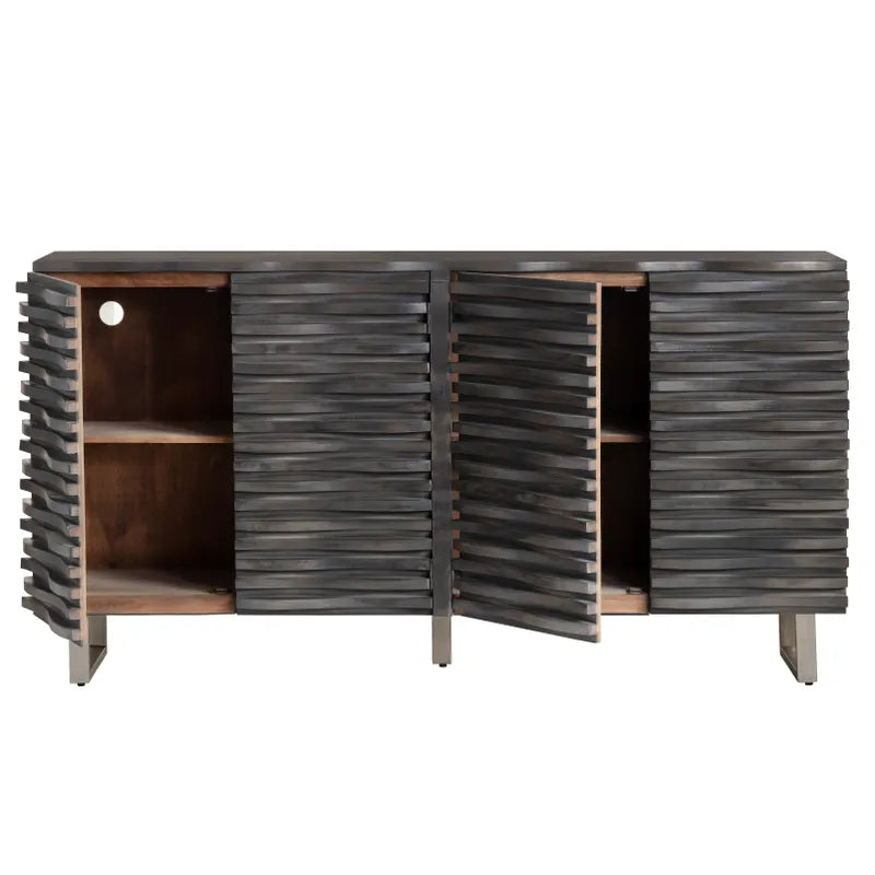 Wavy textured sideboard 