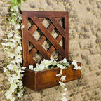 Wooden Wall Hanging Planter Walnut Brown - J.L.HOME DECOR