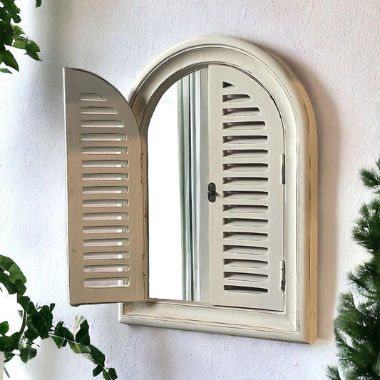 Reflective Panes: Arch-Window Mirror | 22x16 Inches