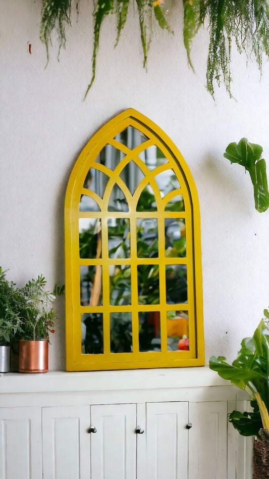 Yellow Arch Mirror 76x40 cm