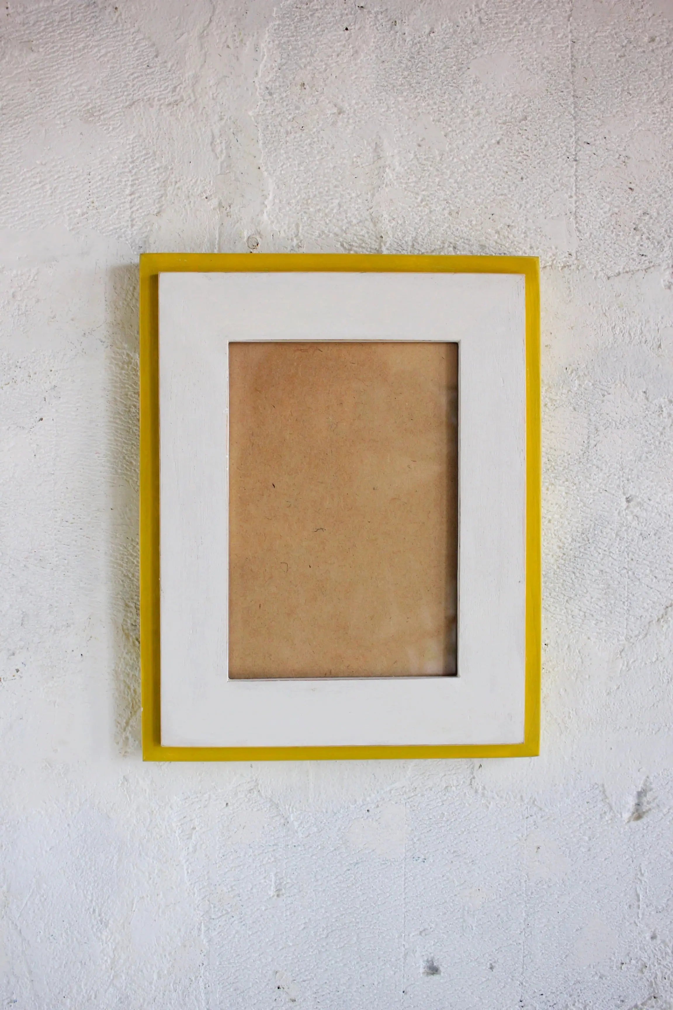 White-Yellow Picture Frame Picture Frames 5"x7"  jlhomedecor2021.myshopify.com