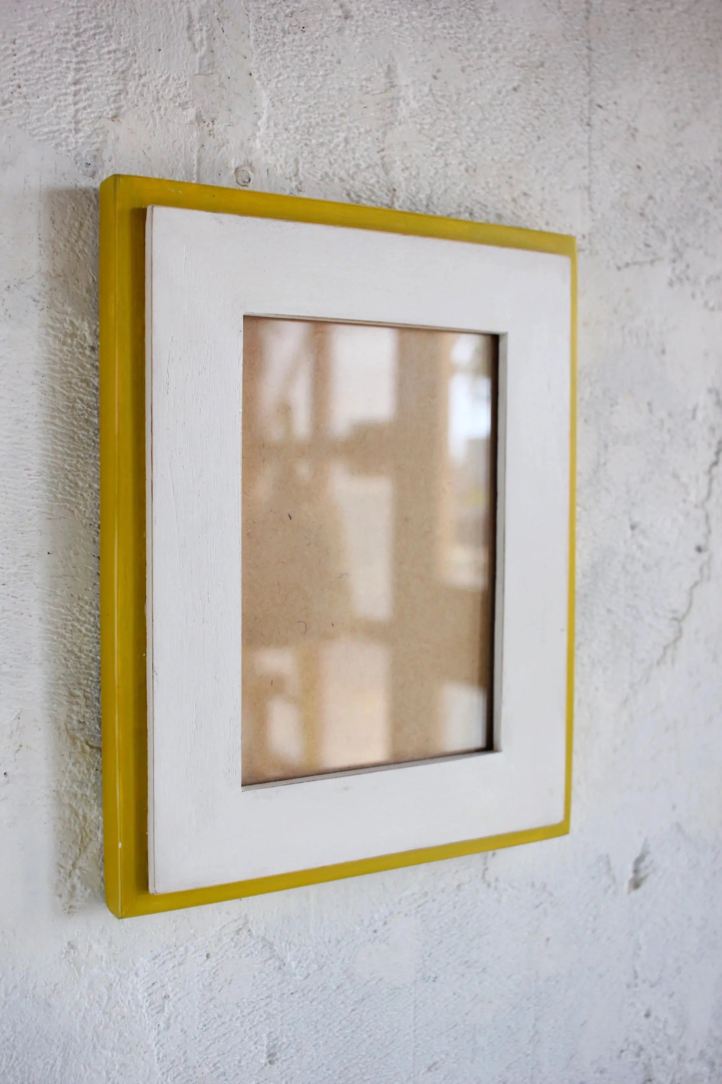 White-Yellow Picture Frame Picture Frames   jlhomedecor2021.myshopify.com