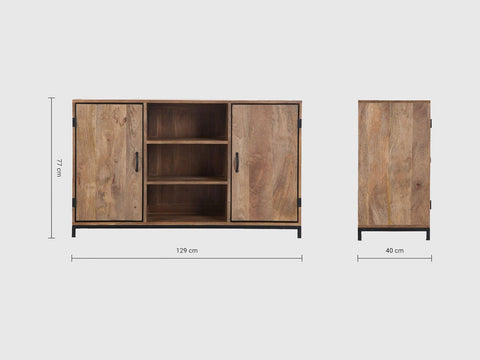 Industrial Wooden Sideboard Cabinet