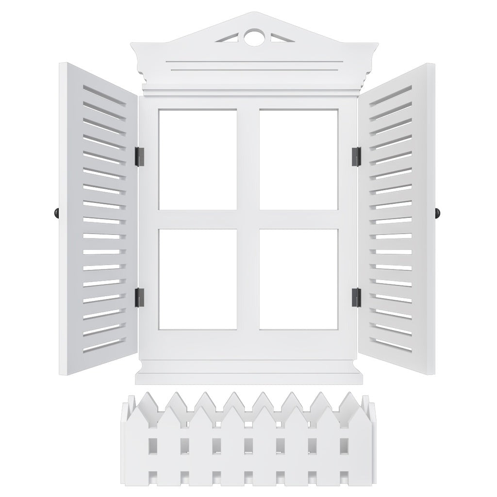 Designer Garden Window Wooden Wall Decor