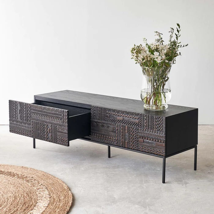 Tabwa Carved TV Unit | TV Cabinet - J.L.HOME DECOR