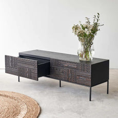 Tabwa Carved TV Unit | TV Cabinet - J.L.HOME DECOR