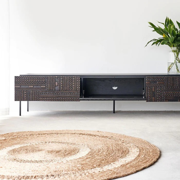 Tabwa Carved TV Unit | TV Cabinet - J.L.HOME DECOR