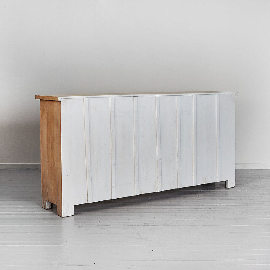 Royal Sunburst Hand-Carved Mango Wood Sideboard - 195cm Extra-Wide Solid Wood 3-Door Cabinet