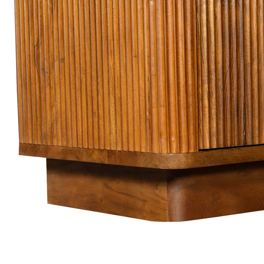Art Nouveau Bedside Table | Solid Acacia Wood Nightstand | 64 x 45 x 65 cm | Life is Beautiful Collection