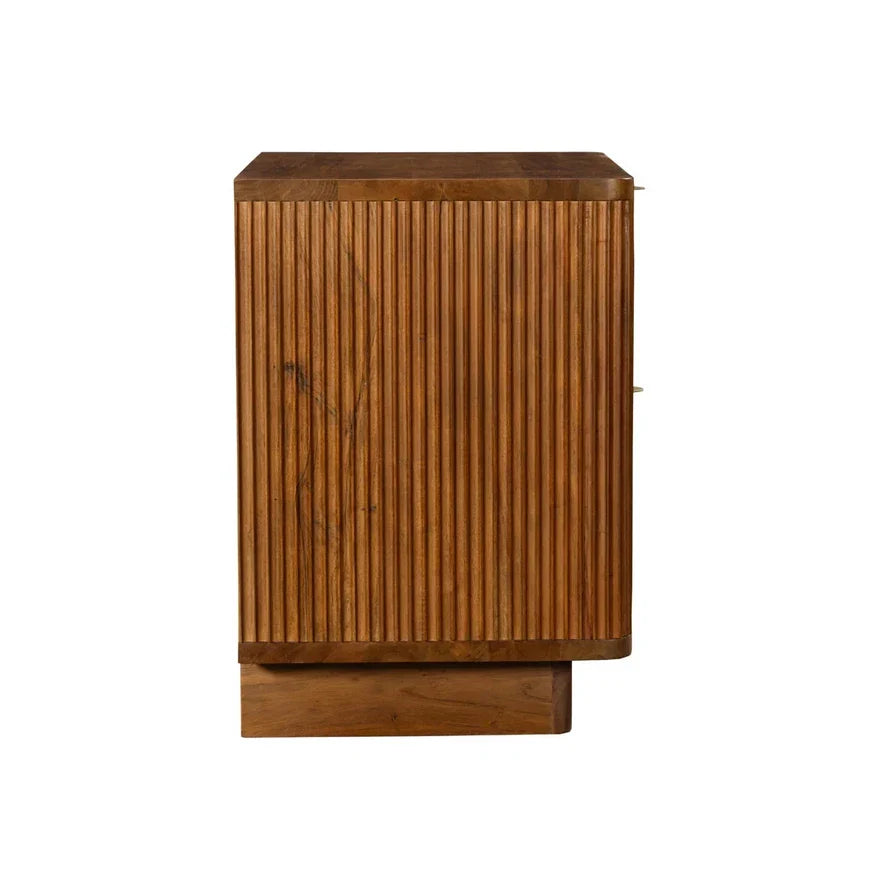 Art Nouveau Bedside Table | Solid Acacia Wood Nightstand | 64 x 45 x 65 cm | Life is Beautiful Collection