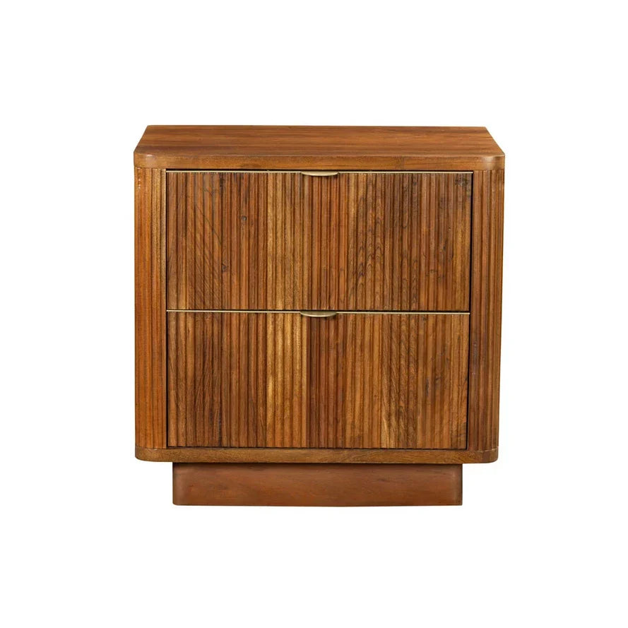 Art Nouveau Bedside Table | Solid Acacia Wood Nightstand | 64 x 45 x 65 cm | Life is Beautiful Collection
