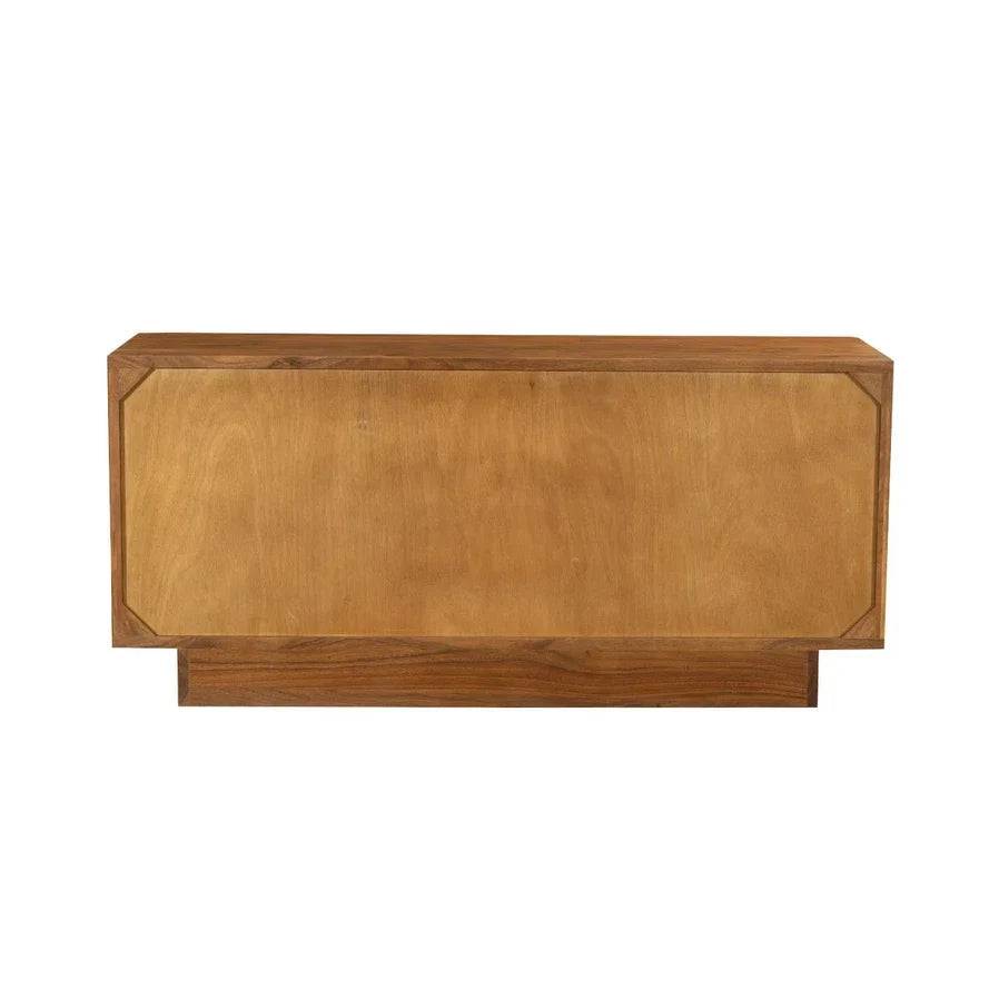 Art Nouveau Acacia Wood Chest of Drawers LT-105342 | Life is Beautiful Collection | Solid Wood Wide Dresser | Gray Bedroom Storage 165x75x50cm