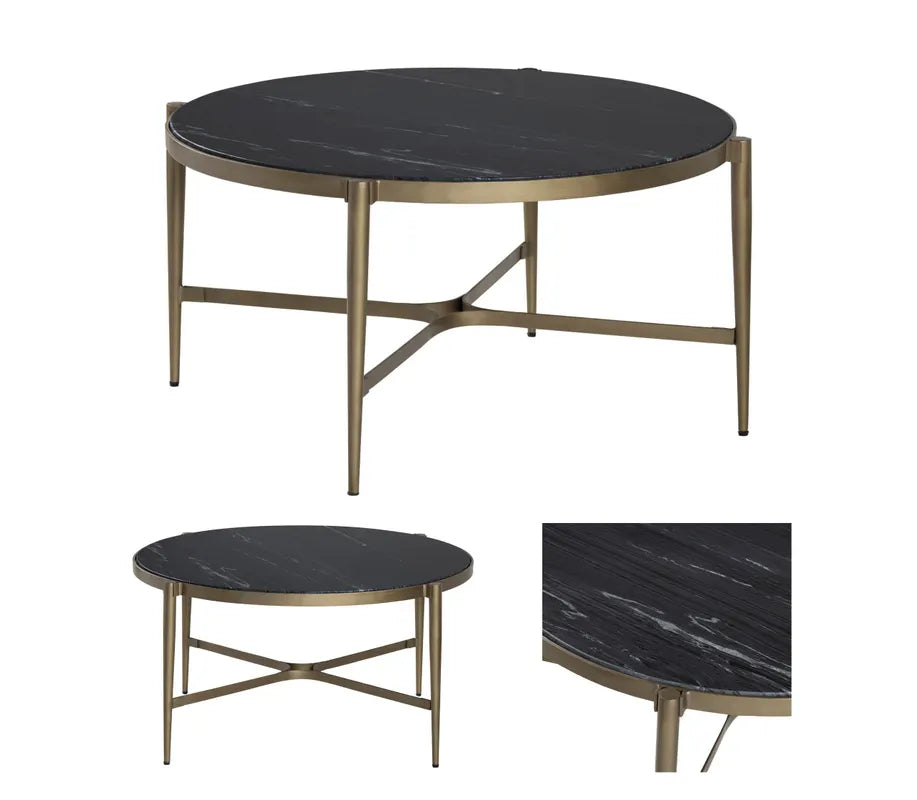 antique gold black table